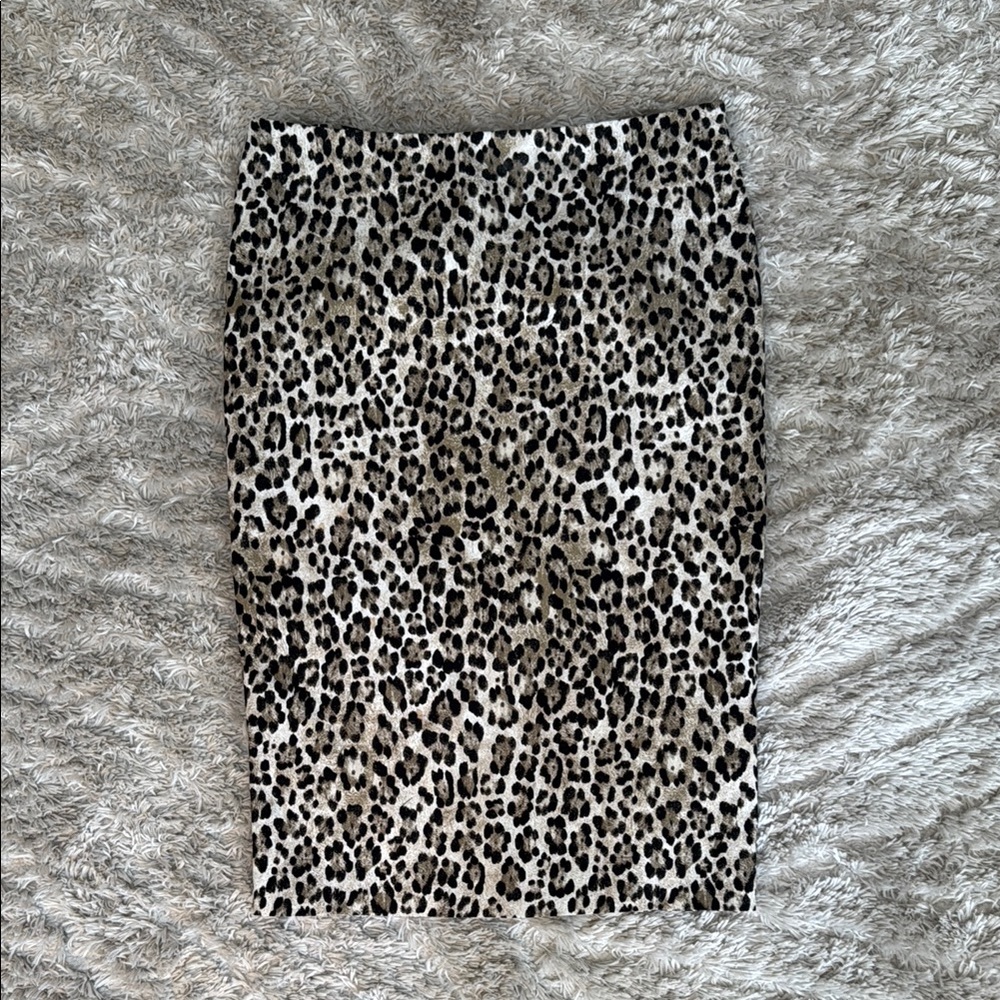 Leopard Print Pencil Skirt